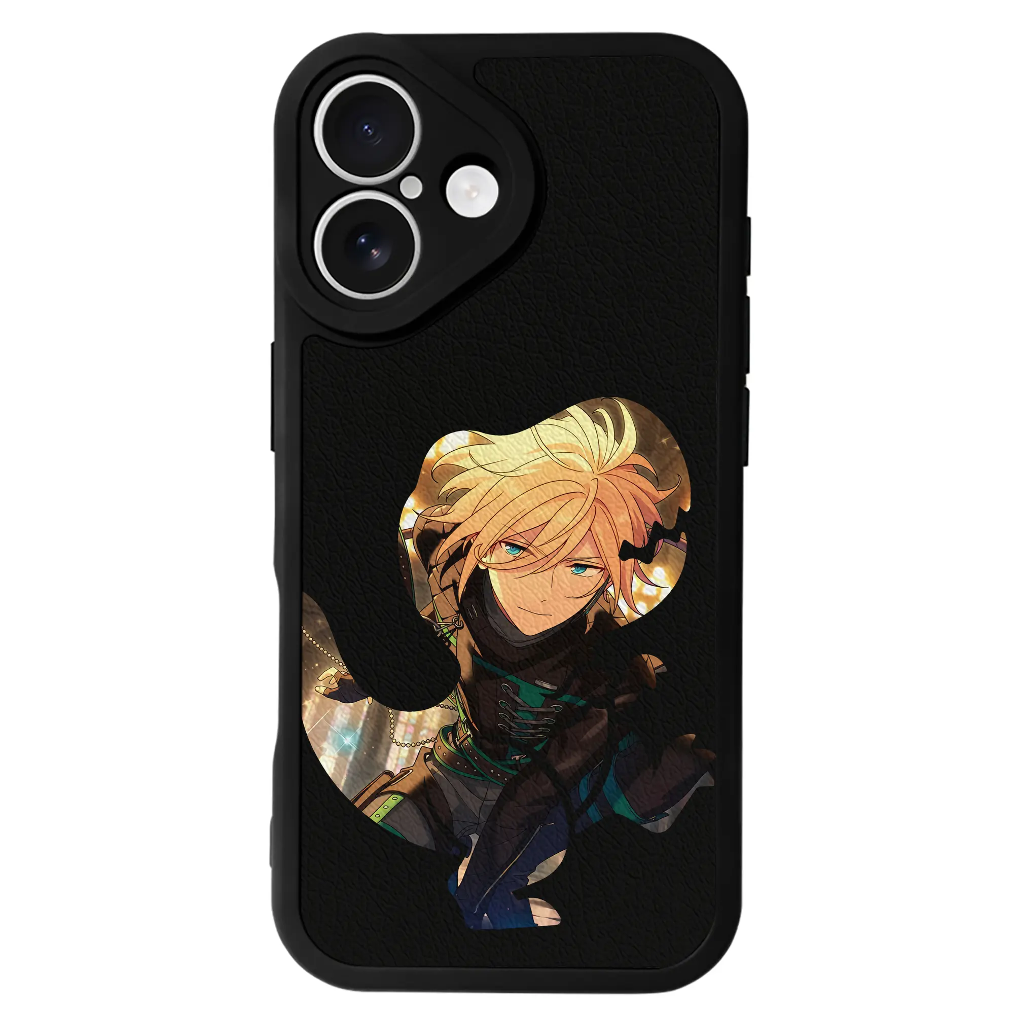 あんさん ぶる グッズ fine 天祥院英智 - IPhone 16シリーズ対応 ・ シリコンスマホケース ・ レザー調 ・ 高精度フィット ・ 耐衝撃 ・ ワイヤレス充電対応 ・ 精密カット